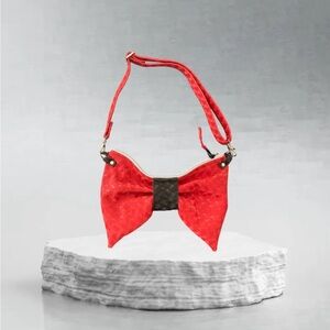 Red Bow-Shaped Handbag